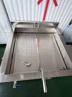Friteuse Commerciale Professionnelle pour Tofu et Puff Cuites à la Fourneuse, en Acier Inoxydable, 150L, 380V, avec Thermostat, Double Porte, Drainage et Roulettes pour Usine