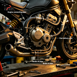 Kit de Tuyaux de Refroidissement de Radiateur Renforcés en Fibre de Polyester et Silicone 3 Plis TUSHUN pour Yamaha <span class=keywords><strong>VMAX</strong></span> <span class=keywords><strong>1200</strong></span> VMX12 Modifiée - Product Image 2