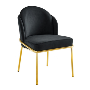 Mobilier de salon personnalisé Chaises de salle à manger de salon de loisirs Chaise de salle à manger rembourrée en velours Sillas - Product Image 1