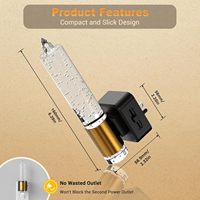ZHILAI Mini Moderne Bernsteinfarbene Kerzenlampe mit Automatischer Dämmerungssensor-Steuerung, Steckbare LED-Leuchte mit Dimmfunktion für Schlafzimmer und Treppen
