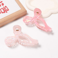 Pinces à cheveux en plastique à motif vintage pour femmes, style décontracté chic, avec nœud, pour accessoires de coiffure de bal de promo