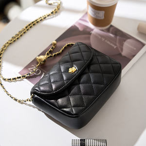 奢华高品质可定制链条斜挎手提包，适用于广州品牌的带盖封口 - Product Image 3