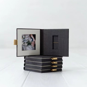Caja de Regalo de Tela de Lino <span class=keywords><strong>para</strong></span> Memoria USB con Diseño de Boda <span class=keywords><strong>para</strong></span> Fotógrafo - Product Image 2