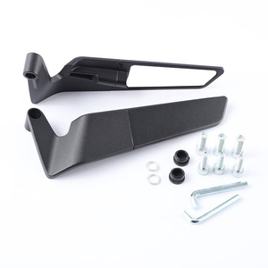 Rétroviseurs universels pour <span class=keywords><strong>moto</strong></span>, invisibles, à aile : une paire de rétroviseurs pliables convexes grand angle en alliage d'aluminium - Product Image 3