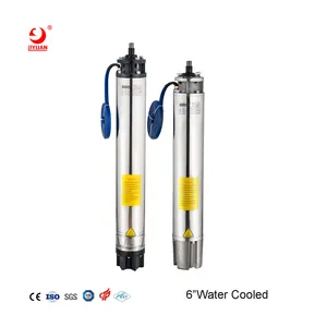 ปั๊มน้ำแบบจุ่มระบบไฟฟ้าใต้น้ำสำหรับ20HP 15HP 12.5HP ขนาด6นิ้วปั๊มน้ำระบายความร้อนด้วยน้ำ