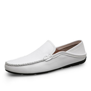 Mocassins en cuir décontractés pour hommes, à semelle souple, avec logo personnalisable, tailles 36-<span class=keywords><strong>47</strong></span>, vente en gros - Product Image 5