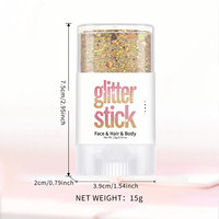 43 Couleurs 15g Stick de Gel Pailleté Épais Scintillant Imperméable Portable pour Décoration, Maquillage Scène, Fête, Corps, Visage et Cheveux