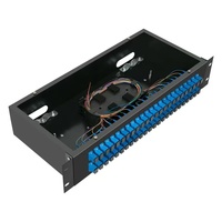 Kotak Terminal serat optik FC LC ST 48 Port kotak sambungan Set lengkap dengan ekor babi dan flensa untuk jaringan FTTH