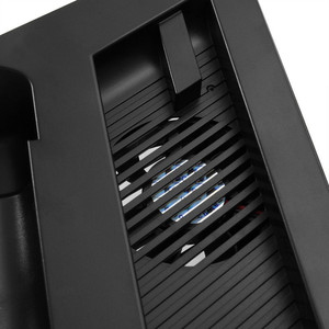 Suporte vertical para console, suporte vertical para console com ventilador de refrigeração, doca e espaços para armazenamento de jogos para playstation 4 <span class=keywords><strong>ps4</strong></span> slim - Product Image 5