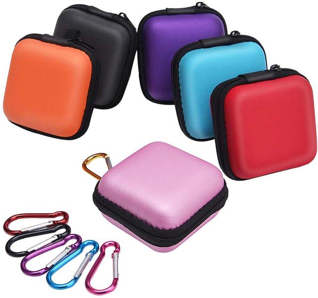 Bestpackaging Portable Travel Earphone Storage Eva case Charger Organizer Carrying Small Zipper Case with Carabiner
