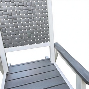 Silla Mecedora de HDPE para Exteriores, Resistente a la Intemperie, con Respaldo y Reposabrazos Tejidos, Duradera y de Bajo Mantenimiento para Jardín o Terraza - Product Image 5