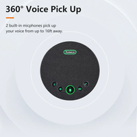 Microphone sans fil portable pour conférence avec suppression d'écho, USB Plug-N-Play, en plastique, pour petits groupes