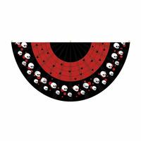 Drapeau de fanion personnalisé en gros pour Halloween, motifs Têtes de mort, Araignées, Fantômes, Squelettes, Guirlande rouge/noire en polyester 100D, impression numérique, pour extérieur