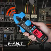 ACM91 TRMS AC/DC Clamp Meter Auto-Ranging 6000 Counts 0.001A Arus 100A/200uA Maks AC/DC 600V Pengukur Tegangan Suhu