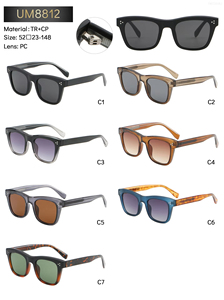 8812 diseñador personalizado gafas de sol de moda fabricante Uv400 moda mujer gafas 2025 Tr90 Cp gafas de sol cuadradas - Product Image 2