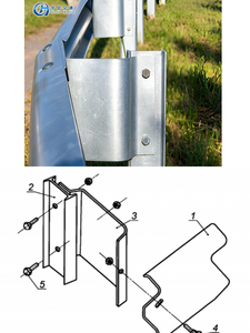 Barrière de sécurité routière antichoc en acier Q355 résistant au froid, galvanisée à chaud, normes GOST 26804 EN1317 pour le Kazakhstan - Product Image 5