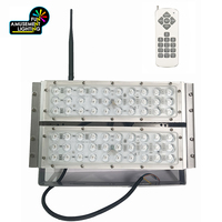 Projecteur LED extérieur anti-explosion à changement de couleur RGB, boîtier en aluminium 200W IP65, télécommande, haute luminosité