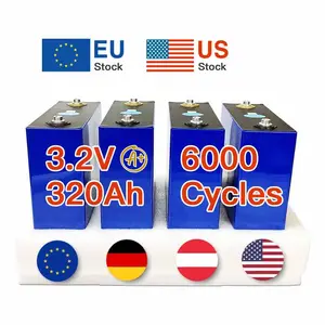 EU 주식 EV Lifepo4 280Ah 배터리 셀 3.2V LF280K 300Ah 310Ah 320Ah AKKU 리튬 이온 배터리 태양 에너지 저장 시스템