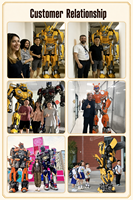 Costume de mascotte de super-héros robot en fer LED réaliste et portable, de fabrication professionnelle, pour défilés et événements promotionnels