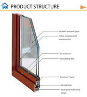 Ventana Abatible Moderna de Doble Acristalamiento con Vidrio Templado, Marco de Aluminio Negro de Alta Calidad, Estilo Louver con Aislamiento Térmico