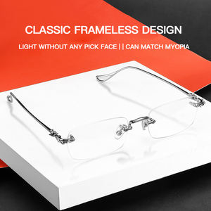 Lunettes anti-lumière bleue en gros, monture en titane pour hommes, lunettes bloquant la lumière bleue, monture de lunettes de myopie rétro plate en gros - Product Image 2