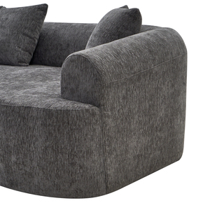 Sealed Vacuum Roll Arc Modular Curved <b>Sofa</b> Custom Sizes Premium Weave Fabric Lounge Couch Boneless <b>Foam</b> Compact Packaging - Product Image 4