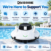 Robot de nettoyage de piscine intelligent certifié CE FCC RoHS pour petites piscines de jardin, 36W, 100 m², nettoyage à 23 degrés sous l'eau