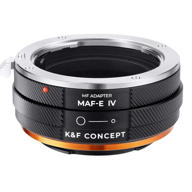 K&F Concept Alpha a and Minolta AF Lens Mount to Camera Body Adapter Ring, Matte Lacquer, MAF-E IV PRO