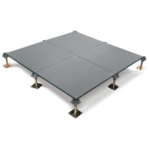 Plancher surélevé en acier et ciment avec finition brute et chemin de câbles pour salles informatiques - Product Image 4