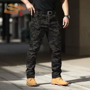 Sike <span class=keywords><strong>กางเกง</strong></span>ยุทธวิธีของผู้ชาย, <span class=keywords><strong>กางเกง</strong></span>ผ้าแคนวาสขนาดพลัสไซส์สำหรับการเดินทางกลางแจ้งมีลวด<span class=keywords><strong>ลาย</strong></span>ตรงกลางเอว - Product Image 3