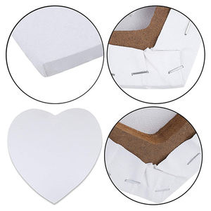 <span class=keywords><strong>Toile</strong></span> tendue en coton vierge en forme de cœur pour artistes - Product Image 3