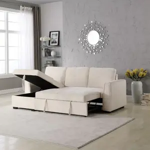 Baihai sofá de cama dobrável, mecânico para economia de espaço na sala de estar, sofá e cama