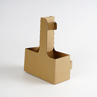 Porte-gobelets en carton jetable personnalisé pour café à emporter, boîte de transport pour boissons, lot de 2/4 gobelets