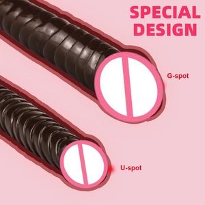 Scarletsin D-31 <span class=keywords><strong>Dildo</strong></span> de Gel Realista de Doble Cabeza de TPE con Orificio <span class=keywords><strong>Anal</strong></span> y 100% Impermeable para la Masturbación Femenina y el Orgasmo Lésbico - Product Image 4