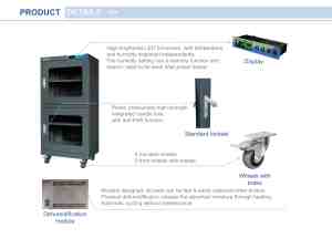 خزانة جافة صناعية ضرورية للتخزين المقاوم للرطوبة سعة 240 لتر بنطاق رطوبة 1%-10% للأشباه الموصلات والطاقة الجديدة والأغراض الطبية - Product Image 5