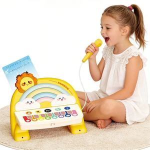 Multi-functional Rainbow Piano Keyboard Toy Educational Touch Piano Electronic Piano <b>Musical</b> <b>Instrument</b> Toy with Microphone - Product Image 3