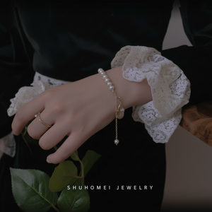 Vendita calda Boho di lusso in rilievo bracciali per le donne Trending a forma di cuore in acciaio inox con braccialetti con numeri di perle all'ingrosso - Product Image 1