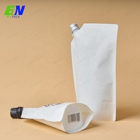 Recharge recyclable PCR écologique imprimée personnalisée pochette debout en papier kraft sacs en papier kraft liquide pochette à bec