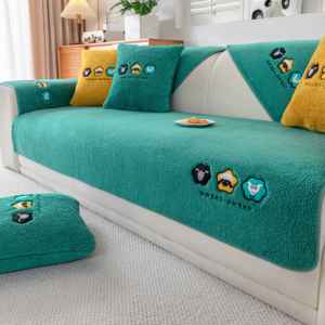 Funda de Sofá de Lana Bereber <span class=keywords><strong>para</strong></span> las Cuatro Estaciones, Cubre Sofá Universal <span class=keywords><strong>para</strong></span> Decoración de Sala de Estar, Antideslizante y Resistente a Arañazos de Gatos - Product Image 3