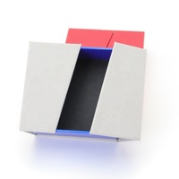 Boîte à bijoux personnalisée, nouveau design, écologique, en papier, à double ouverture, pour pendentif, avec inserts en éponge, pelliculage mat et gaufrage