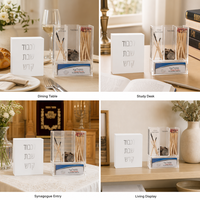 Acryl-Tzedakah-Box Shabbat-Organizer Transparente Spendenbox mit Streichholzhalter Jüdisches Judaica-Geschenk Großhandel OEM