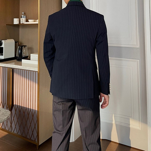 Factory <span class=keywords><strong>Outlet</strong></span> Trajes para <span class=keywords><strong>hombre</strong></span> Italiano de alta calidad a rayas <span class=keywords><strong>Traje</strong></span> Delgado Novio Boda Hombres <span class=keywords><strong>Traje</strong></span> - Product Image 6
