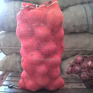 Lieferant pp Kartoffeln gewebte Maschen netz beutel 50kg zum Verpacken von Zwiebeln und Orangen Chinesischer Hersteller