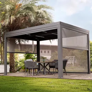Durable Anti-corrosion UV Resistant Outdoor Landscape Pavilion Modern WPC Garden Wooden Garden Tent Outdoor Gazebo Arche