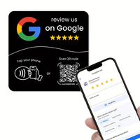 Autocollant NFC NTAG215 pour avis Google avec dos adhésif, autocollant de table avec code QR dynamique modifiable, à taper pour laisser un avis