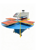 Presse à chaud pour t-shirts DSMC 24*16 pouces, 4 stations, imprimante à plat, presse à chaud pneumatique de type carrousel pour l'impression de t-shirts