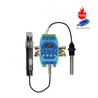 Analyse de la qualité de l'eau en aquaculture 3 en 1, instruments numériques RS485 4-20 mA, détection de l'eau, sonde de température EC TDS PH