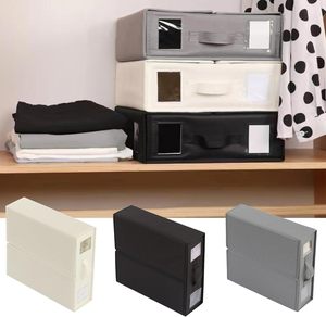 Nouvelle conception de boîte de rangement pliable rectangulaire en lin pour placard, organiseur de draps, housses de couette, couvertures et vêtements - Product Image 4
