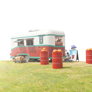 Remorque de restauration classique à trois tons pour la vente de crème glacée, au design rustique, idéale pour les fermes et les festivals - Product Image 2