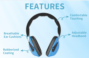 GS13025dBチャイルドヒアリングプロテクションヘッドセットノイズリダクションノイズキャンセリングイヤーマフイヤーディフェンダーキッズイヤーマフ睡眠用 - Product Image 3